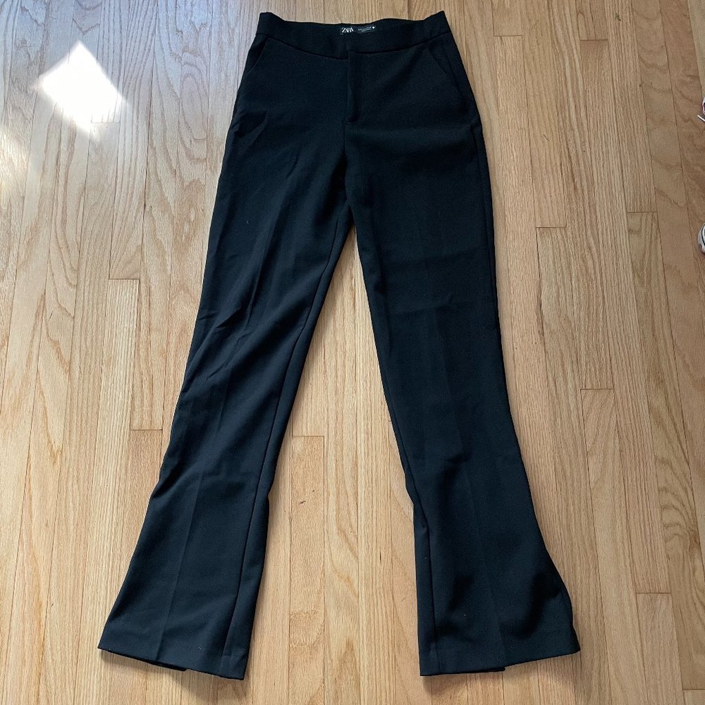 Zara Split Leg Black Trouser